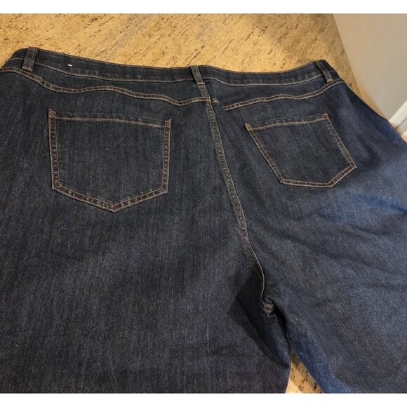 New! Catherines Women's 30W Capri Jeans Blue Elastic Comfort Waist Denim 48x21" - Picture 11 of 12